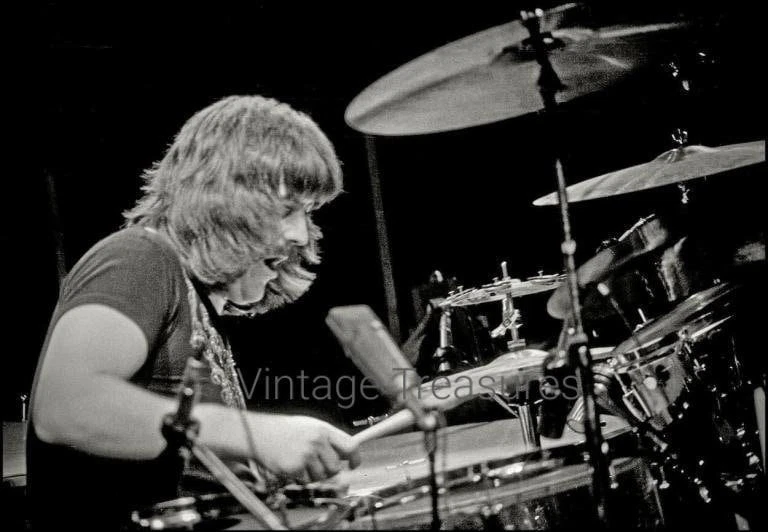 John Bonham Drummer of Led Zeppelin Live on Stage in Concert Photo Print Poster - Image 1 of 1