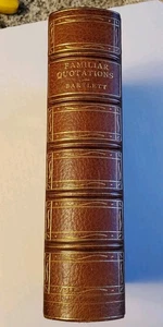 1915 Bartlett’s Familiar Quotations 10th Edition Leather Bound Antique Book - Picture 1 of 10