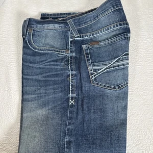 Pantalones de mezclilla Ariat Jeans para hombre 32X36 M4 tiro bajo (limpiadores almidonados) - Imagen 1 de 12