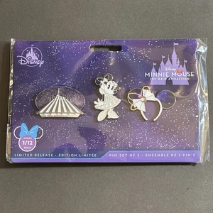 Juego de 3 prendedores Disney Minnie Mouse atracción principal Space Mountain 1/12 de enero - Imagen 1 de 1