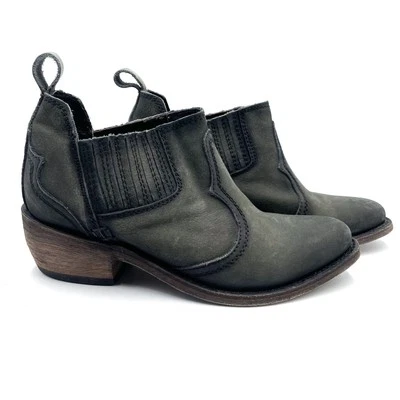 Botines Liberty Negro Moneta Cuero Negro Western Botines Tacón Bloque Talla 7 Foto 1 de 4