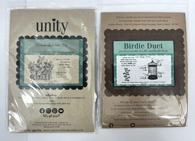 Lot of 2 Unity Stamp Company Unmounted Rubber Stamps - Image 1 of 4