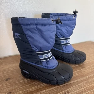 Kids Unisex Sorel Blue Snow Boots Waterproof Size 13 - Picture 1 of 9