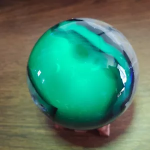 420g RARE Natural Volcanic Rock agate Sphere Quartz Crystal Ball Healing C895 - Picture 1 of 16