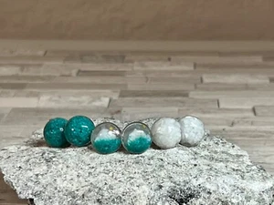 Your faith can move mountains set of 3 handmade real gem mustard seed earrings!! - Picture 1 of 2