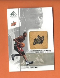 2000-01 SP PISO DE JUEGO AUTÉNTICO RASHARD LEWIS JUEGO PISO USADO #RL SUPERSONICS - Imagen 1 de 1