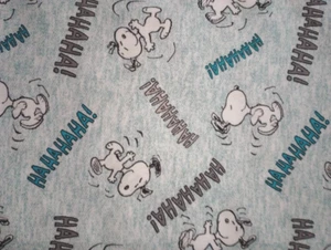 snoopy hahaha kids fun fabric 12 by 9 inch - Picture 1 of 2