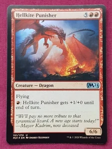 Magic The Gathering 2021 JUEGO BÁSICO M21 LÁMINA HELLKITE PUNISHER tarjeta roja Magic The Gathering - Imagen 1 de 2