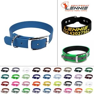 Collar BioThane collar perro 19 mm de ancho hebilla de espina acolchado - Imagen 1 de 34