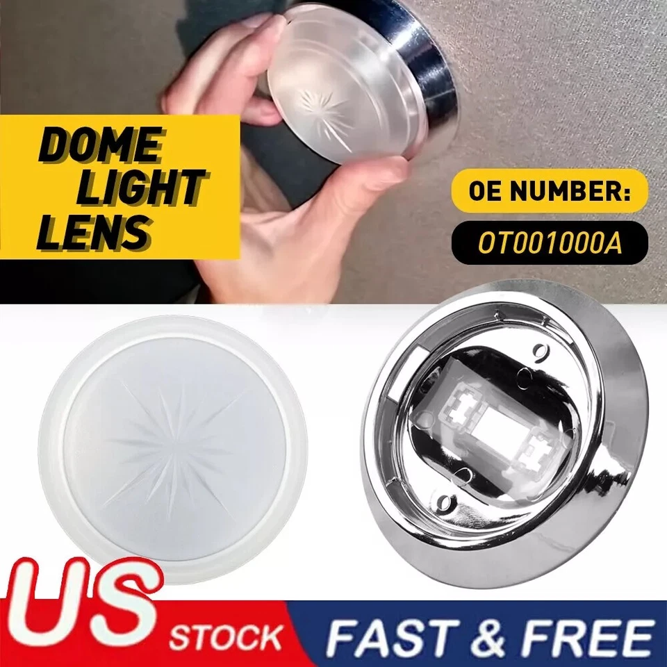 Base de luz de cúpula redonda y lente para 70-81 GM Monte Carlo SS Regal Cutlass Grand Prix Foto 1 de 4
