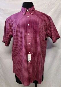 Camisa Brooks Brothers 346 BF SS a cuadros manga corta para hombre talla grande nueva con etiquetas (234) - Imagen 1 de 7