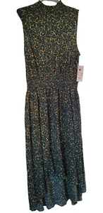 Green Leopard Print Maxi Dress Designer Nanette Lepore Size 14 BNWT RRP£105 - Picture 1 of 6