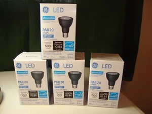 4 GE PAR20 DIMMABLE NARROW FLOOD LED LIGHT BULB - 7 WATT - 500 Lumen - Picture 1 of 2