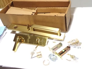 EMTEK 4819 LAUSANNE SET MANIGLIE CON CHIAVE IN OTTONE NUOVE - Foto 1 di 9