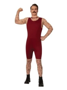 Mens Red Tattooed Jumpsuit Costume - Picture 1 of 1