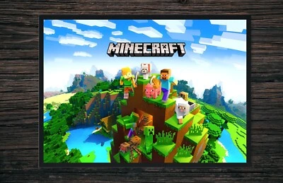Minecraft Poster - Featuring Steve, Alex & Iconic Creatures - Image 1 of 4