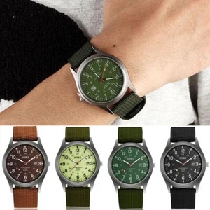 Herren Datum Leinwand Armband Analog Gesche Armbanduhr 2024 Sport V8O3 - Picture 1 of 16