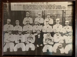 19"x14" Framed Reproduction 1893 Pittsburgh Pirates Team Photo – Circa 1950 - Picture 1 of 3