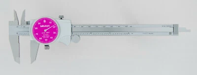 Mitutoyo 505-742-52J - 6" Dial Calipers .1/Rev.001 Grad Purple Face - Image 1 of 3