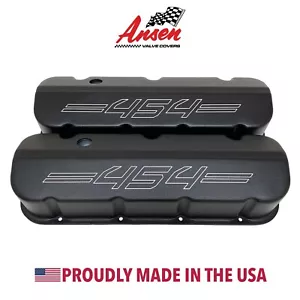 Big Block Chevy 454 Outline Logo, Black Tall Valve Covers - Ansen USA - Foto 1 di 7