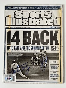 Bucky Dent & Mike Torrez Yankees Signed Sports Illustrated *No Label* PSA/DNA - Picture 1 of 5