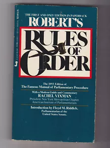 ROBERT'S RULES OF ORDER pb with modern Guide and Commentary - Picture 1 of 1