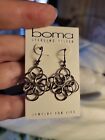 NWT Earrings BOMA 925 STERLING SILVER Pierced Dangle Circles