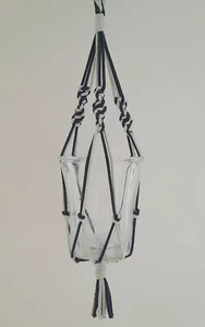 2 Macrame plant hangers Hanging planters baskets Wall pot holders Handmade EU - Picture 1 of 11