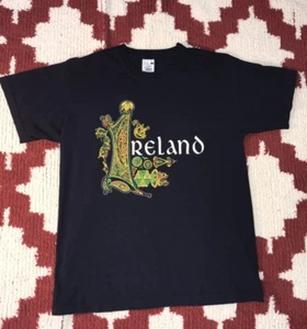 Vintage T Shirt SCREEN STARS Irland Souvenir keltisches Design dunkelblau Gr. S - Bild 1 von 5