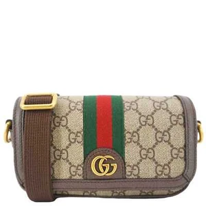 GUCCI Ophidia Super Mini GG Supreme Canvas Shoulder Bag Beige 795466 - Picture 1 of 17