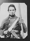 Civil War military doubled armed Soldier  tintype C984RP