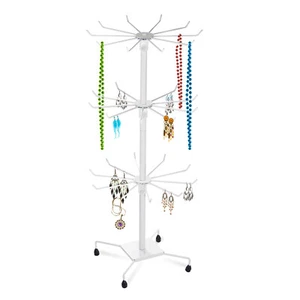 30-Hook Rotating Jewelry Stand Display Organizer Necklace Ring Earring Holder US - Picture 1 of 10
