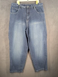 Jeans Carpintero De Colección Rocawear Azul 40x34 Hip Hop Sueltos Pierna Ancha Años 90 Patinador - Imagen 1 de 17