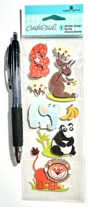 Zoo Animals Stickers Scrapbooking Embellishment Card Making American Greetings - Picture 1 of 1