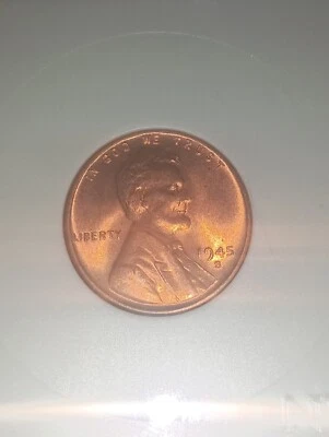 1945 S Lincoln Wheat Cent MS 67 RD -  - Image 1 of 4