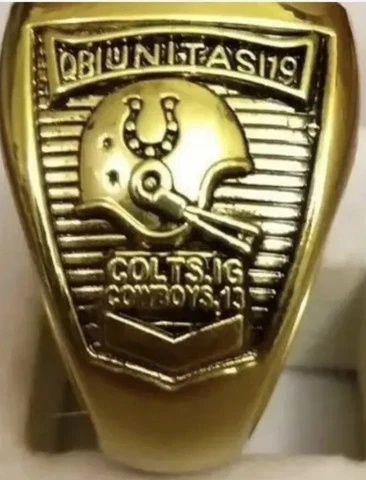 BALTIMORE COLTS JOHNNY UNITAS SIZE 11 MENS MVP SUPER BOWL 1970 CHAMPIONSHIP RING Cover