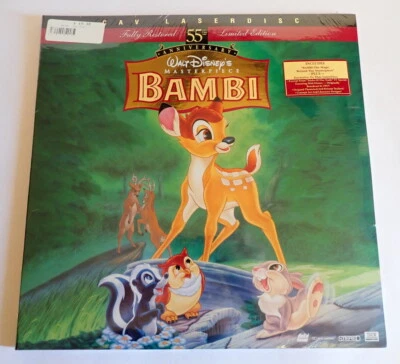 New/Sealed BAMBI 55th Anniversary FULLY RESTORED LIMITED 2 Disc Laserdisc DISNEY - Image 1 of 4