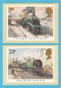 PHQ 81 - BRITISH POST OFFICE F.D.I. - JUEGO DE 5 TARJETAS DE TRENES FAMOSOS - 1985 - Imagen 1 de 6