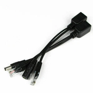 1 para kabli POE pasywne zasilanie przez Ethernet adapter kabel rozdzielacz wtryskiwacz ZA - Zdjęcie 1 z 3