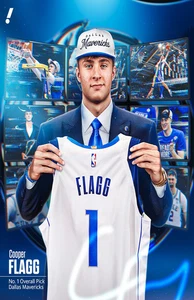 Dallas Mavericks #1 Draft Pick Cooper Flag Poster 11x17 2025 NBA Draft - Picture 1 of 3