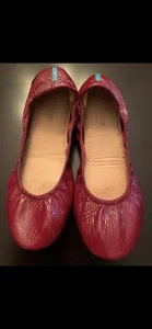 Tieks Gavrieli Womens 9 Ballet Flats Ruby Red Patent Leather Slip On Travel Shoe - Picture 1 of 4