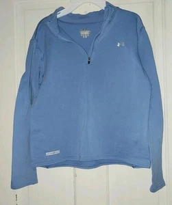 Kids Under Armour Size Med Blue 1/4 Zip Pull Over - Picture 1 of 3