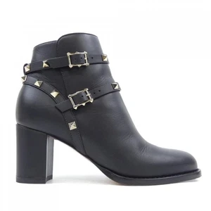VALENTINO GARAVANI Boots Women's Size 36.5 Black Leather - Picture 1 of 6