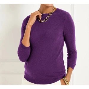 Talbots 100 % Kaschmir lila satter Amethyst Audrey Pullover 199 $ 0X Petite - Bild 1 von 7
