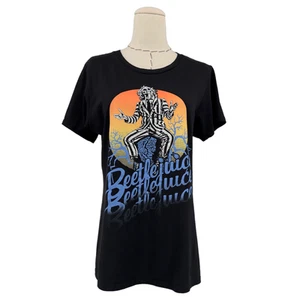 Beetlejuice Graphic T-Shirt Junior Size XL (17) Black Halloween Movie Tee - Picture 1 of 9