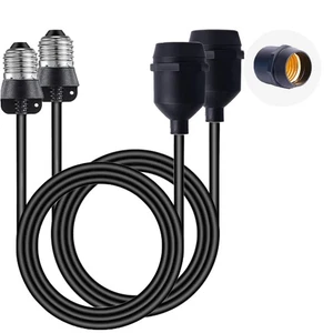 E26/E27 Light Socket Extender Cord,E26 to E26 Socket Extender, 6.6 FT Extensi... - Picture 1 of 7