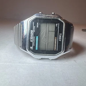 Timex 739 Herrenuhr neue Batterie 34 mm Stretchband 2002 - Bild 1 von 4
