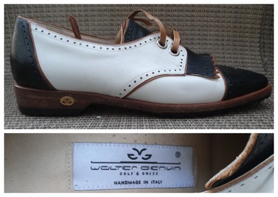 Walter Genuin Women’s Kilt Golf & Dress Shoes Black /White Sz 7 Waterproof Italy - Image 1 of 4