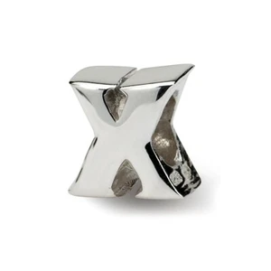 Initialen Buchstabe X Perlen .925 Sterlingsilber Reflection Beads - Bild 1 von 5