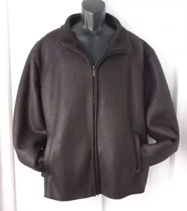 Chaqueta Calvin Klein Para Hombre XXL Imitación Piel de Oveja Marrón Bolsillos - Imagen 1 de 14
